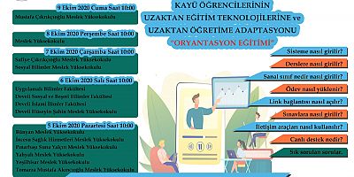 KAÜ, Öğrencilerine Uzaktan Eğitime Uyum Oryantasyon Eğitimi Verecek