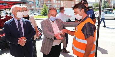 Kaymakam Dönmez'den Başkan Yalçın'a Koronavirüs Teşekkürü