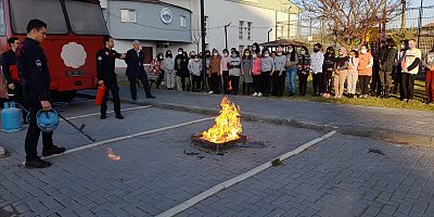 KAYMEK Öğrencilerine Teorik ve Uygulamalı Yangın Eğitimi ve Semineri