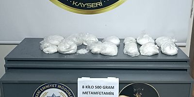 Kayseri'd  8,5 Kilo Uyuşturucu Madde Ele Geçirildi