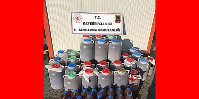 Kayseri’de 1 Ton Kaçak İçki Ele Geçirildi: 3 Gözaltı