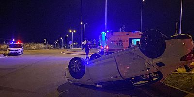 Kayseri’de 2 Aracın Karıştığı Kazada 1 Araç Takla Attı: 4 yaralı