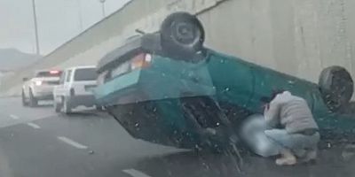 Kayseri’de Alt Geçitte Araç Devrildi: 1 Kişi Yaralı