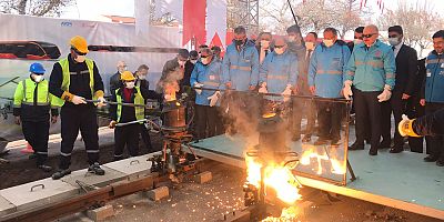 Kayseri’de Bakanlardan İlk Ray Kaynağı Açılışı