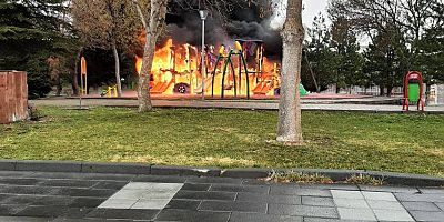Kayseri’de Çocuk Parkında Yangın