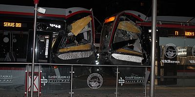 Kayseri’de İki Tramvay Çarpıştı: 2 Yaralı