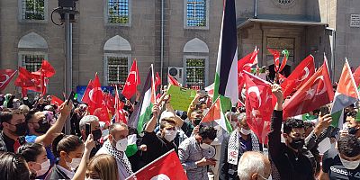 Kayseri'de İsrail Protestosu
