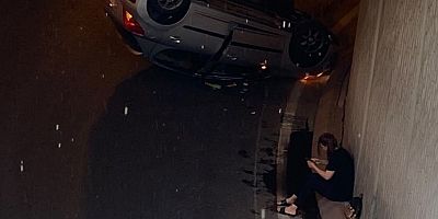 Kayseri'de Kontrolden Çıkan Otomobil Ters Döndü