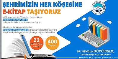 Kayseri'de Kütüphanelere Evlerinizden Bağlanın