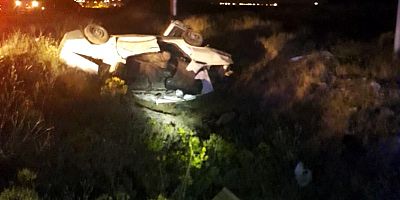 Kayseri'de otomobil şarampole devrildi: 1 ölü, 1 yaralı