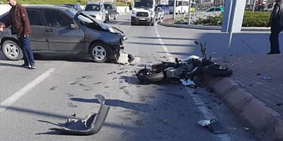 Kayseri’de Otomobil ve Motosiklet Çarpıştı: 1 Yaralı
