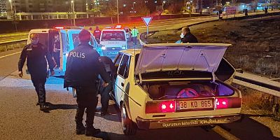Kayseri'de Polisten Kaçan Ehliyetsiz Sürücüye 7 Bin TL Ceza