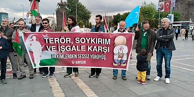 Kayseri’de Sağlık Çalışanları Gazze İçin Sessiz Yürüyüş Gerçekleştirdi