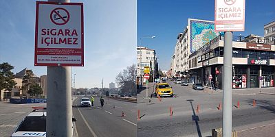 Kayseri'de 'Sigara İçilmez' Levhaları Asıldı