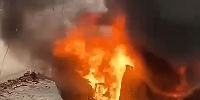 Kayseri'de Su kanalına düşen araç yandı: 3 yaralı