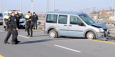 Kayseri’de Trafik Kazası, Polis memuru Yaralandı!