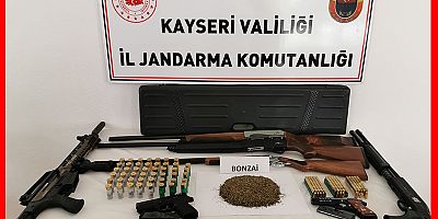 Kayseri’de Uyuşturucu Operasyonu: 5 Tüfek, 2 Tabanca Ele Geçirildi