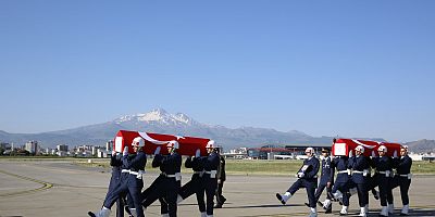 Kayseri’deki Şehit Pilotlar Memleketlerine Uğurlandı