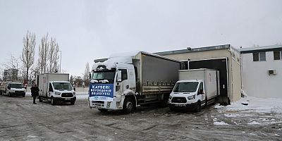 Kayseri’den Deprem Bölgesine 3 Kamyon ve 20 Yardım Tırı Gönderildi