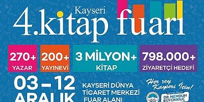 Kayseri Kitap Fuarı 3 Aralık'ta yapılacak