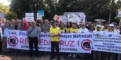 Kayseri Müfredatı Geri Çekin Platformu: Laiklik ve Bilim Karşıtı Yeni Müfredatı Reddediyoruz