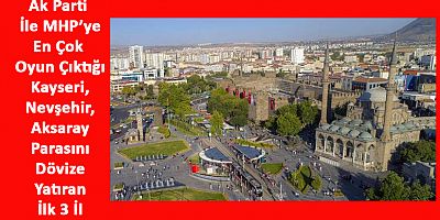 Kayseri, Parasını En Çok Dövize Yatıran İlk 3 İl Arasında