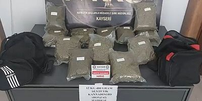 Kayseri’ye Getirilen 12,5 Kilogram Uyuşturucuya El Konuldu