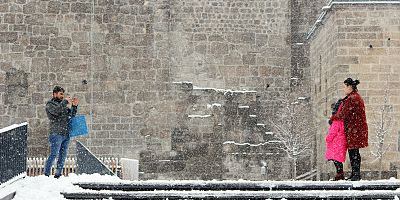 Kayseri’ye kar yağdı, ortaya kartpostallık görüntü çıktı