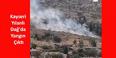 Kayseri Yılanlı Dağ'da Yangın Çıktı