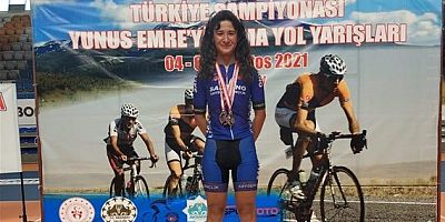 Kayserili Bisikletçi Funda Taşkın Türkiye İkincisi Oldu