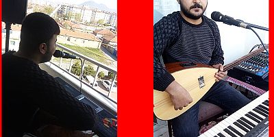 Kayserili Müzisyen Balkondan Konser Verdi