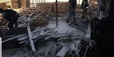 Kereste Fabrikasında Yangın Çıktı