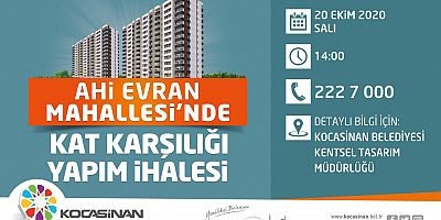 Kocasinan, Ahi Evran’da Kentsel Dönüşümü Hızlandırıyor