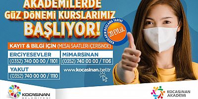 Kocasinan Akademi’de Yeni Dönem Kayıtlar Başladı