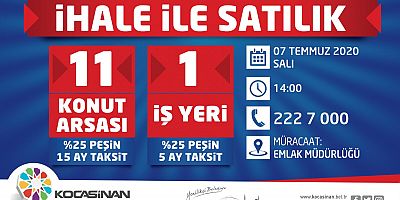Kocasinan’dan 15 Ay Taksitli Yatırım Fırsatı
