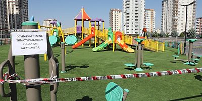 Kocasinan’ın Parklarında Koronavirüs Önlemi