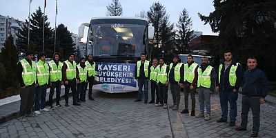 Konteyner Çarşı İçin Kayseri’den 14 Kişilik Ekip Bölgeye Sevk Edildi