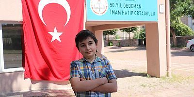 LGS birincilerinden Yurdakul: Başarıda düzenli ders çalışmak önemli