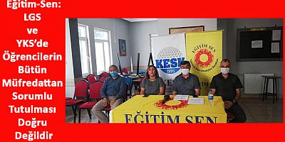 LGS ve YKS’de Öğrenciler Bütün Müfredattan Sorumlu Tutulamaz