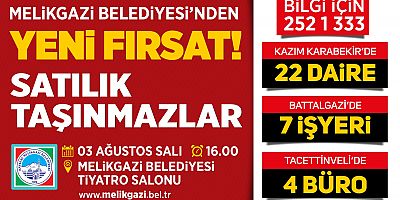 Melikgazi Belediyesi’nden, Yepyeni Yatırım Fırsatları