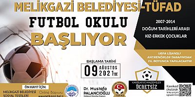 Melikgazi Belediyesi-TÜFAD Futbol Okulu Başlıyor