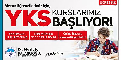Melikgazi’de YKS Kursları Başlıyor