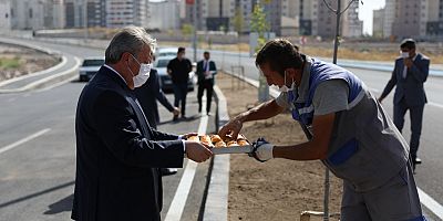 Melikgazi’de Yollar Hem Yenileniyor, Hem De Ağaçlandırılıyor