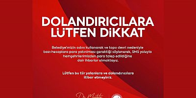 Melikgazi'den Dolandırıcılara Karşı Dikkat Uyarısı