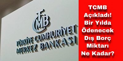 Merkez Bankası, Bir Yılda Ödenecek Dış Borçların Miktarını Açıkladı
