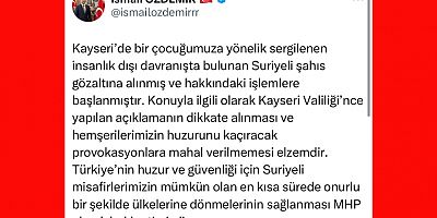 Milletvekili Özdemir: Suriyeli Misafirlerimizin Mümkün Olan En Kısa Sürede Onurlu Bir Şekilde Ülkelerine Dönmelerinin Sağlanması Beklentimizdir