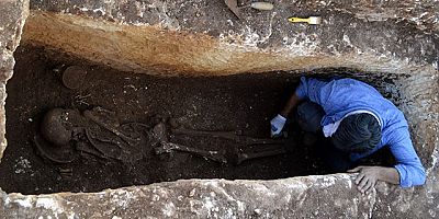 Perre Antik Kenti'nde 1500 Yıllık İnsan İskeleti Bulundu