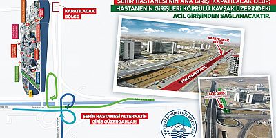 Şehir Hastanesi'ne Girişlerde Alternatifler Tercih Edilecek