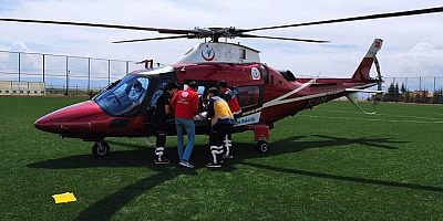 Solunumu Duran Hasta Ambulans Helikopterle Sevk Edildi
