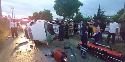 Takla Atan Otomobilde Can Pazarı: 2'si Ağır, 3 Yaralı!